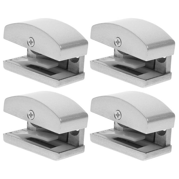 OUNONA  4 Pcs Glass Shower Door Guide Bottom Protector Track Silver