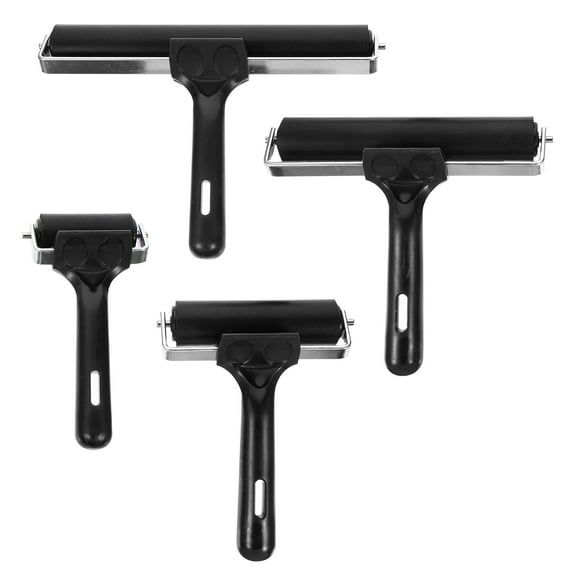 OUNONA  4 Pcs Glue Applicator Roller Brush Smooth Surface