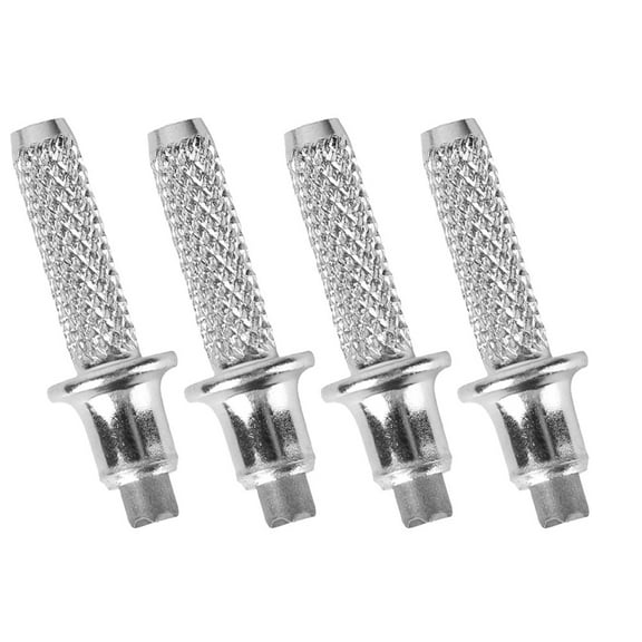 Moluckfu Walking Cane Tips Replacement Hiking Stick Tips Metal Silver