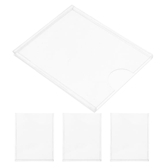 OUNONA  4 Pcs Holdovers Binder Clips Transparent Storage Box