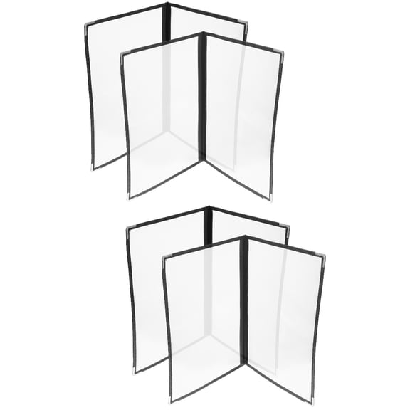 NUOLUX Transparent Menu Holder, Portable and , Ideal for Catering, 4Pcs