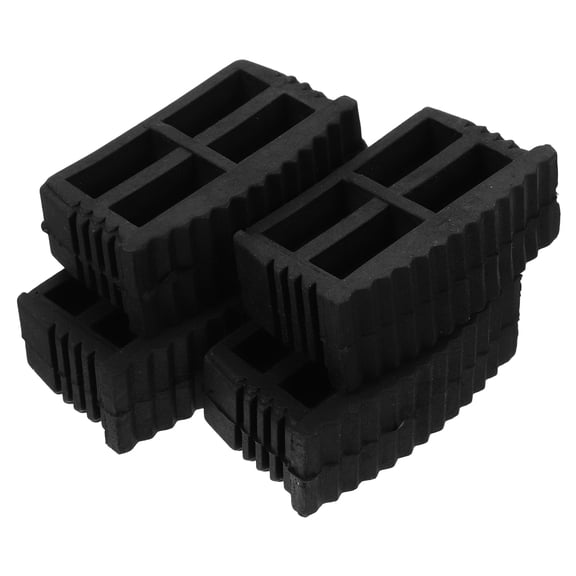 OUNONA 4 Pcs Ladder Foot Cover Stickers Double Tube Clamp Special Pipe Clamps Valve Black
