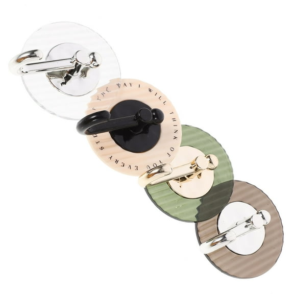 OUNONA  4 Pcs Light Luxury Striped Hook Mounting Wall Hooks for Hanging Adhesive Clothes Rack Heavy Duty