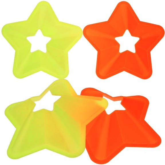 OUNONA Football Training Sign Markers Plate Tray in Assorted Colors Made of PE for Use 4pcs