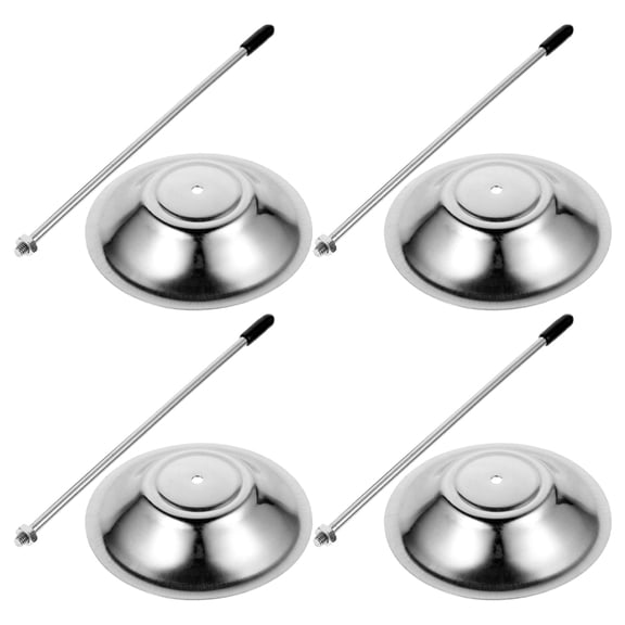 OUNONA 4 Pcs Memo Holder Spike Straight Rod Cook Card Stock Transmitter Disc Silver
