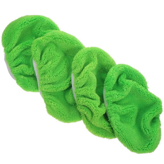 OUNONA  4 Pcs Mop Pad Replacement Wet Floor Cleaning Pads Small Steam Cotton Green