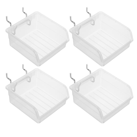 OUNONA 4 Pcs Organizers Parts Storage Box Shopping 11.00X10.00X5.00CM Transparent