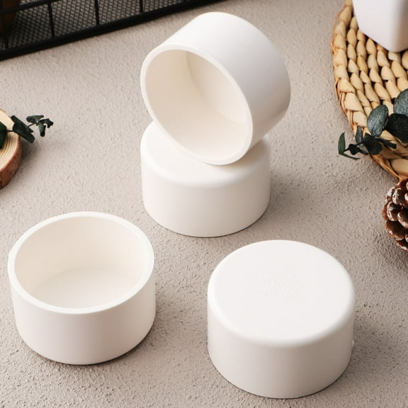 Tineasur PVC Pipe Fittings End Plugs Durable White PVC for Pipe Use Portable Size 4Pcs