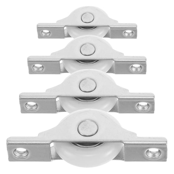 FOLOYORI Closet Door Rollers Sliding Closet Door Rollers Steel 4pcs Silver