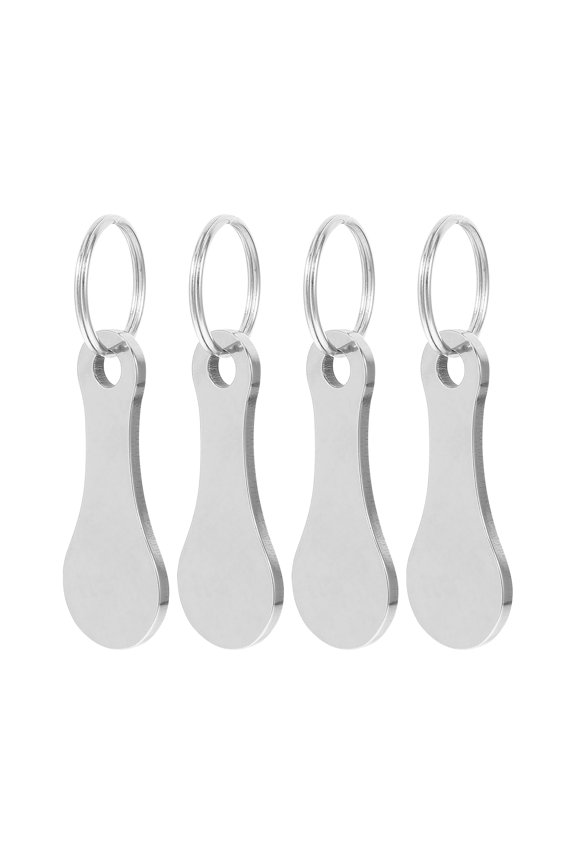 4 Pcs Shopping Cart Tokens Keychain for Grocery Cart, Replacement for Trolley, Convenient Keyring