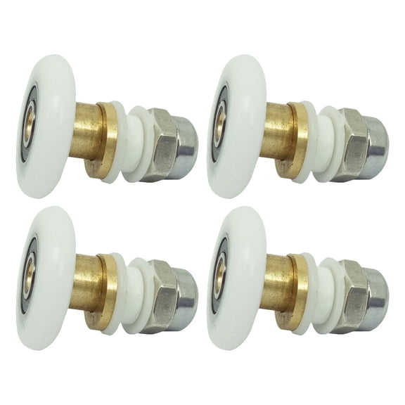 NUOLUX 4Pcs Bathroom Glass Sliding Door Pulleys Replacement for Smooth and Effortless Movement