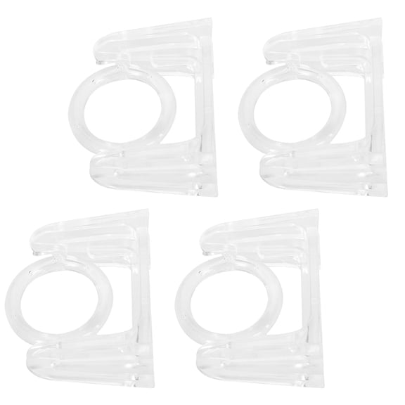 OUNONA 4 Pcs Transparent Sticky Hooks for Hanging Towels Adhesive Towel Bar Holder 5x4cm Strong Hold