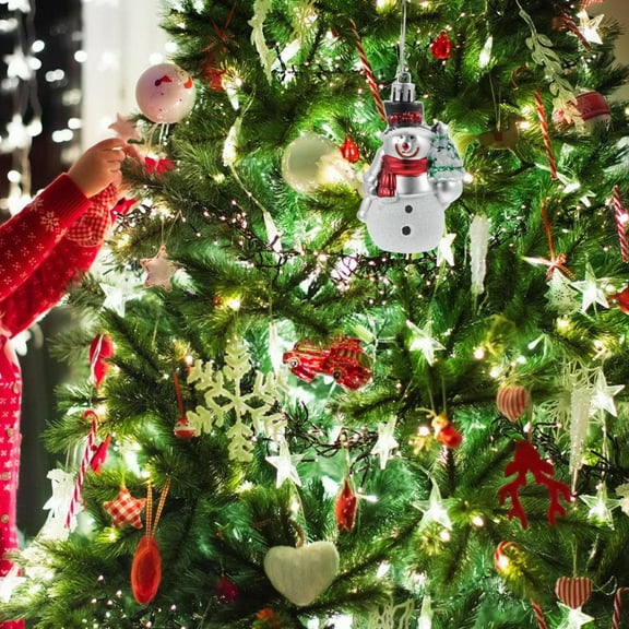 OUNONA  4 Pcs Topper Snowman Ornaments Christmas Tree Pendant