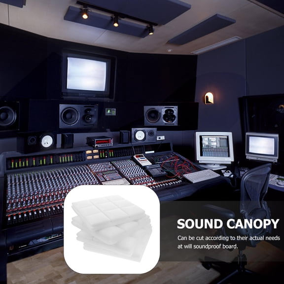 OUNONA 4 Pcs Wall Soundproofing Panels White Soundproof Acoustic Panel Design