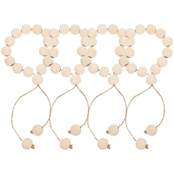 DRAFIDEEP Dining Table Accessories Simple Wood 4Pcs 9.4x0.5In