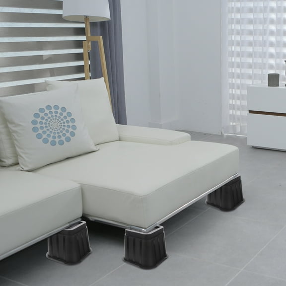 OUNONA 4 Sets Furniture Levelers Pad Pads for Hardwood Floors Riser Legs Black