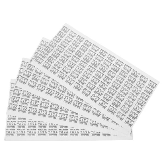 OUNONA 4 Sheets Adhesive Shoe Store Labels Shoes Size Number Sticker Shoes Size Tags Stickers