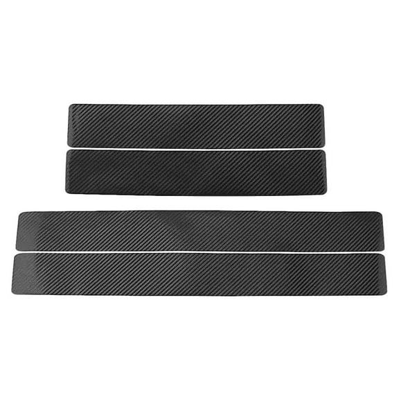 OUNONA 4 Sheets Car Threshold Sticker Stopper Sill Automotive Black