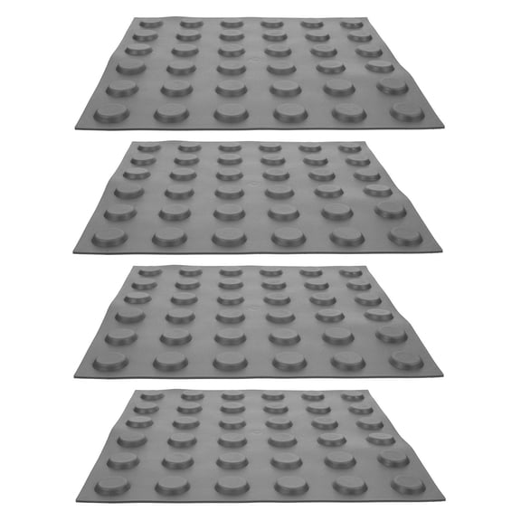 OUNONA 4-Pack Grey PVC Floor Stickers for Walkways, Sidewalks, and Outdoor Use - Non- Floor Decals