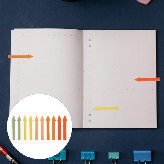 OUNONA 4 Sheets of Adhesive Reading Markers Convenient Sticky Reading Strips Page Marker Sticky Index Tabs