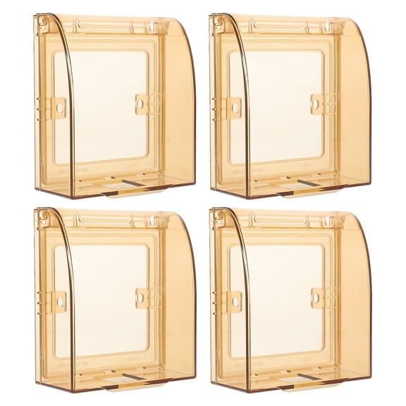 OUNONA Safety Socket Cover Home Socket Light Brown 4Pcs