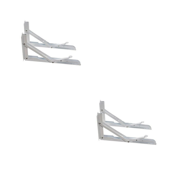 OUNONA 4 pcs 90 Degree Spring Loaded Folding Support Shelf Bracket