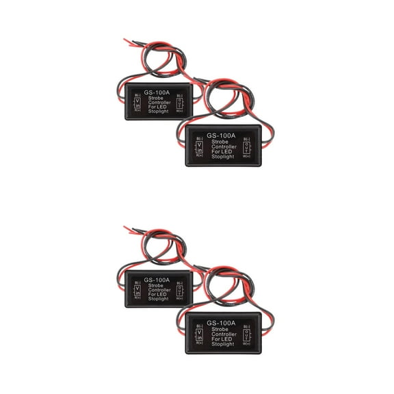 OUNONA 4 pcs  Motorcycle Accessory Flash Strobe Controller For Brake Light Flasher Module For Brake Light Stop Light Flasher Module Automotive Led Lights Flashing Control