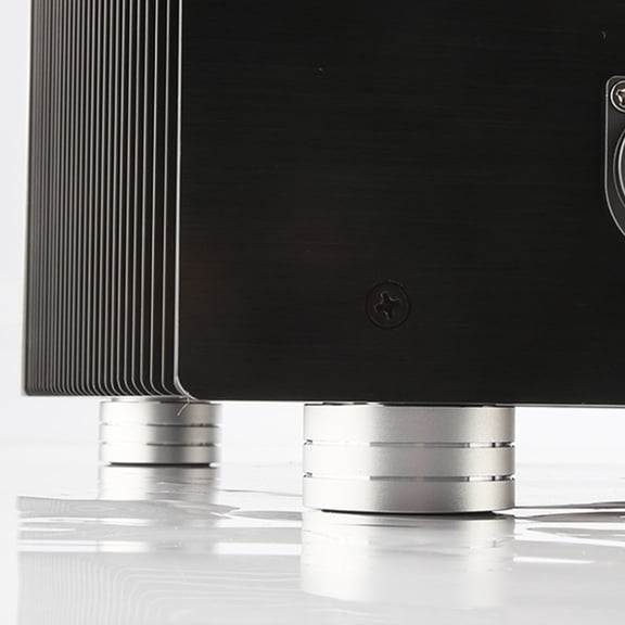 OUNONA 4 pcs Vibration Reduction Speaker Feet Pads Amplifier Speaker Isolation Feet with Anti-slip Rubber Rings