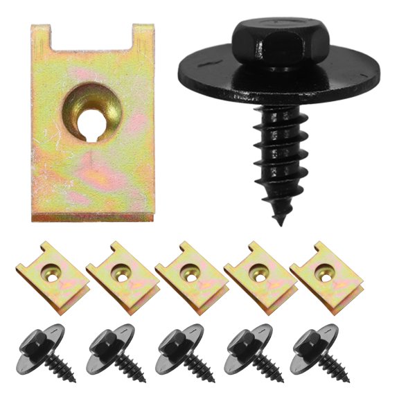 OUNONA 40pcs Automotive Self Tapping Screws and Gasket Washers Metal Fastening Kit for Body Repair and Fixing Needs