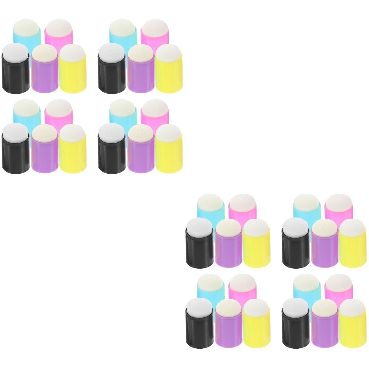 OUNONA 40 Pcs Finger Painting Sponges Daubers for Stamping Ink Blending Tool for Art and DIY Crafts
