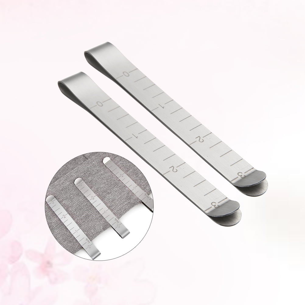 40 Pcs Stainless Steel Hemming Clips - Sewing Measurement Ruler Clips For Quilting And Fabric