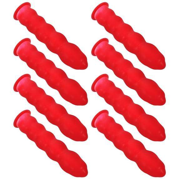 OUNONA 40 Pcs Rubber Nozzle Protective Cover Caulk Saver Caps Keeper Hose Red