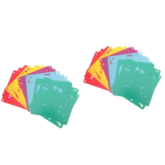 OUNONA 40 Sheets Geometry Stencils Reusable Craft Drawing Templates Diy Painting Stencils