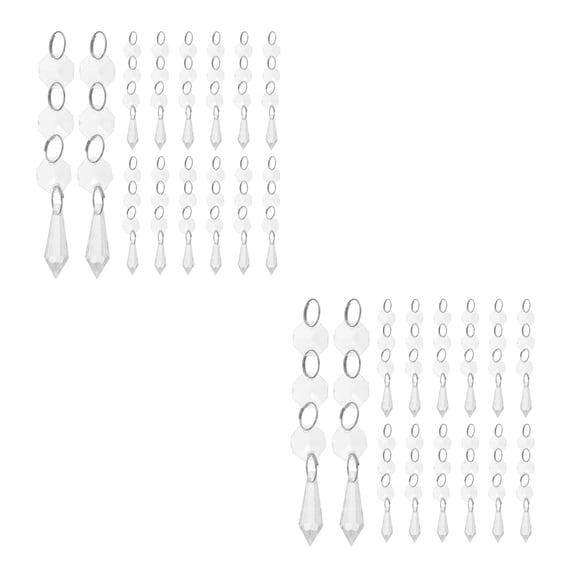 OUNONA 40 pcs Acrylic Crystal Hanging Lamp Decorations Ceiling Lamp Ornaments for Party Wedding Decor