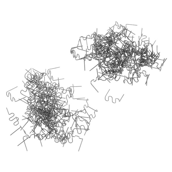 OUNONA  400 Pcs Car Bumper Repair Stapler Welding Rods Bolts Parts Screws Work Silver