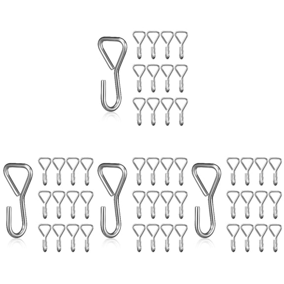 OUNONA 400 Pcs  Hooks Stainless Steel Hooks Heavy Duty S Hook Heavy Cargo Strap Hooks Car Seat Hooks Rope Hooks