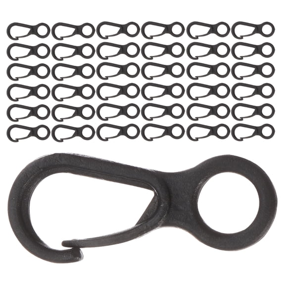 OUNONA Black Plastic Snap Hook, Lightweight, Portable, Easy to Use, Versatile for Home and Outdoor 400Pcs
