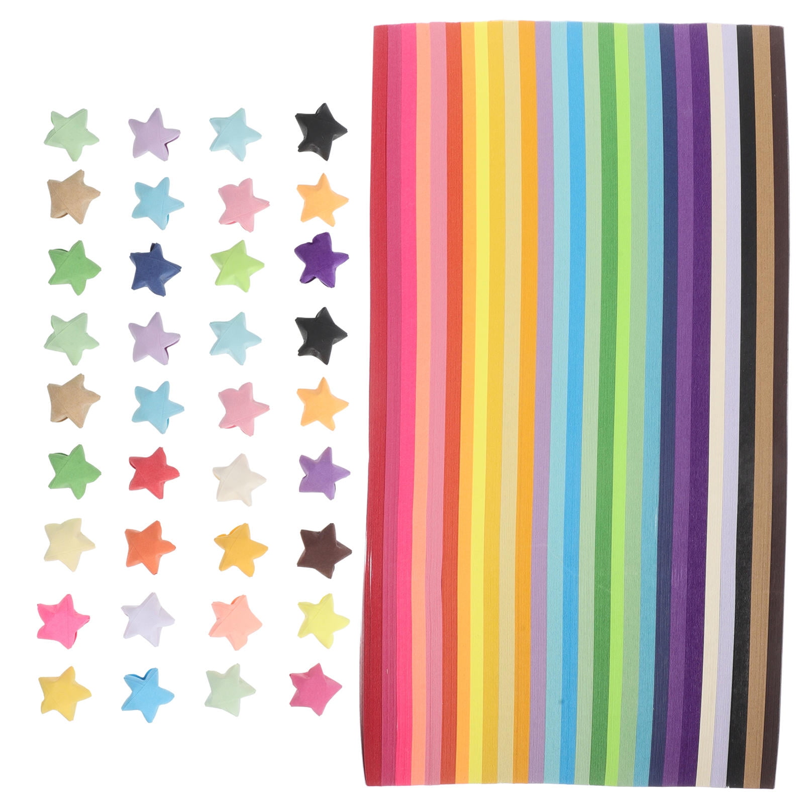 OUNONA 4050Pcs Multi-Color Origami Paper Strips for Handmade Crafts and Paper Folding Art
