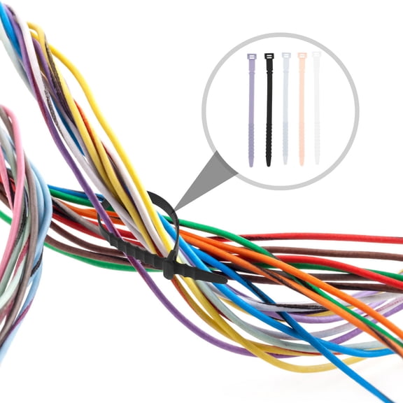 OUNONA 40-Pack Multicolor Silicone Cable Organizers Reusable Wire Ties for Efficient Cable Management and Cord Organization