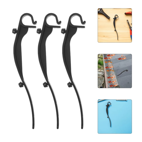 OUNONA 40Pcs Gutter Mesh Guard Bracket Black for Reinforced Gutter Guard Installation