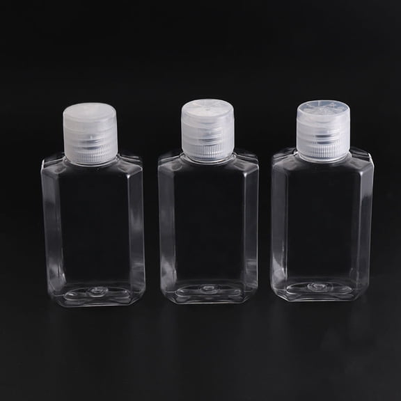OUNONA 40Pcs Small Transparent Medicine Bottles with Caps for Pocket and Travel Organizer