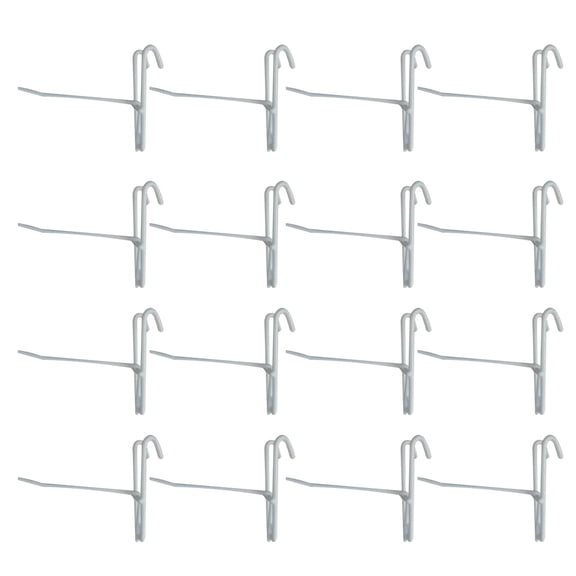 OUNONA 40Pcs White Grid Wall Hooks for Hanging Utensils Aprons and Small Items At Home