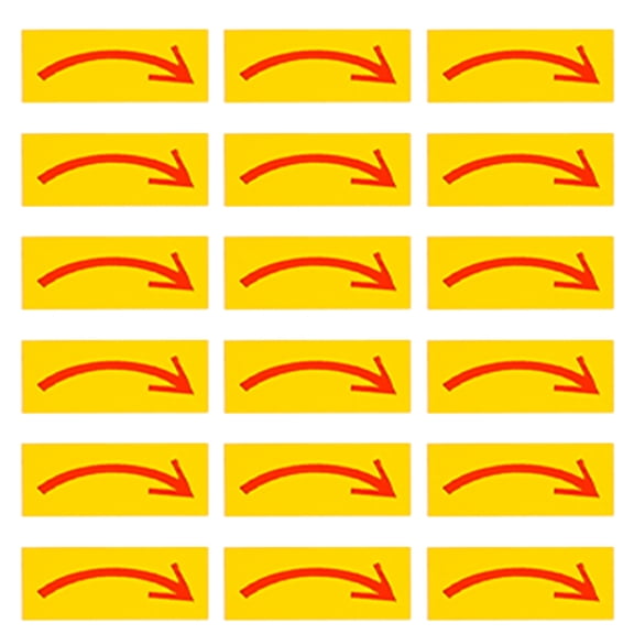 OUNONA 40pcs Clockwise Arrow Indicator Stickers with Strong Adhesive, Directional Sign Decals for Factories, , and Commercial Use