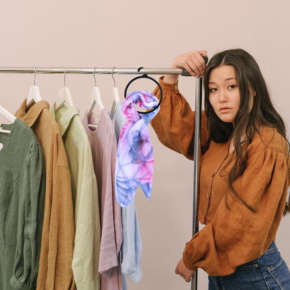 OUNONA 40pcs Hanger For Hanging Scarves Scarf Ring Holder Plastic Simple Design For Store Display