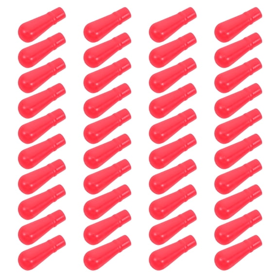 OUNONA 40pcs Red Silicone Pipette Squeeze Heads Silicone Bulb Caps Dropper Bulb Tips Laboratory Tool Ideal for Precision Lab Experiments