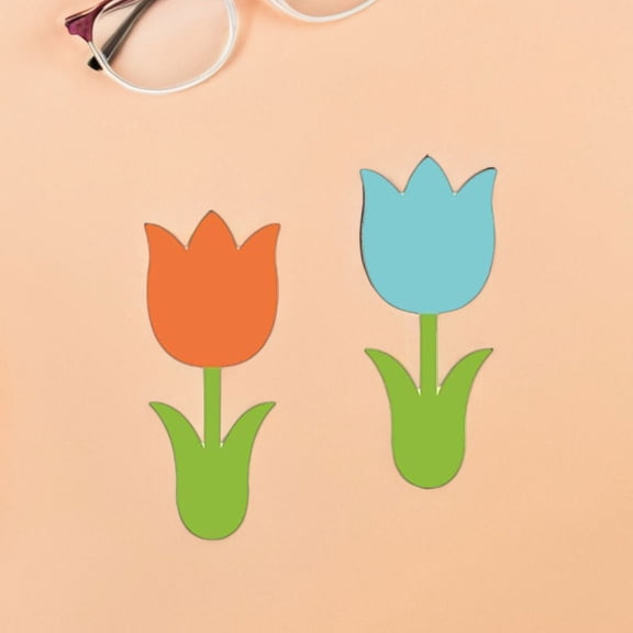 OUNONA 45-Piece Spring Flower Paper Cutouts for Classroom Decor, Cardboard Shapes to Spring Atmosphere