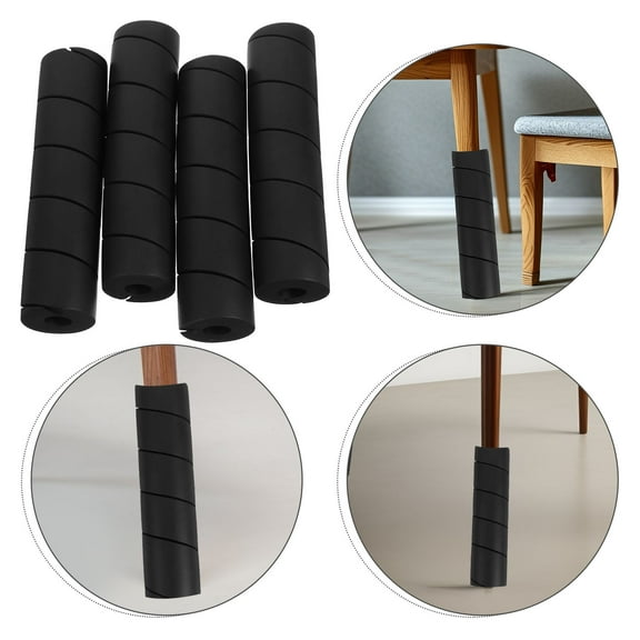 OUNONA 4PCS Non- Bed Frame Toe Protectors, Flexible Chair Leg Covers, Furniture Foot Guards, Cushioned Sleeve Pads for Table and Chair Legs
