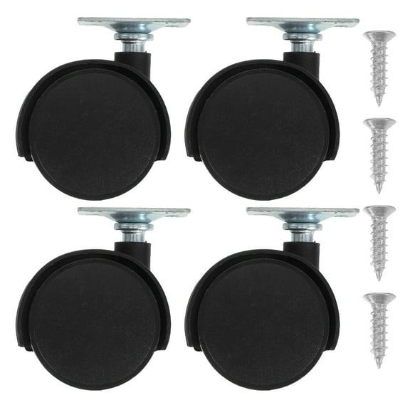 OUNONA 4PCS Furniture Wheels Heavy Duty Swivel Caster Wheels for Furniture Plastic Threaded Casters for Coffee Table Sofa Bedside Cabinet