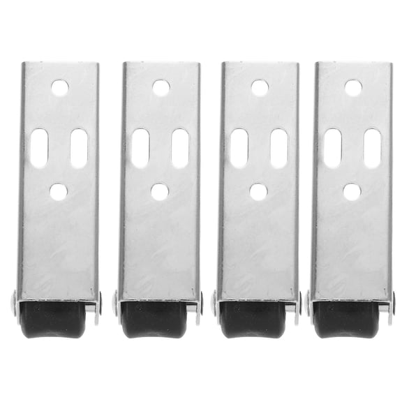 OUNONA 4-Pack Mini Side Mount Casters for Furniture, Iron and Plastic Wheels for Smooth and Easy Movement