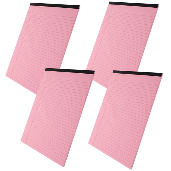 OUNONA Set of 4 Lined A4 Notepads, Horizontal Tearable Paper Notebooks for Office and Work Use